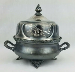 Vintage WR William Rogers Quadruple Butter Dish 912 E ~ Quadrupleplate - Picture 1 of 10