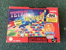 SNES Super Nintendo 1992 Tetris & Dr Mario Red Box PAL ITA New Old Stock