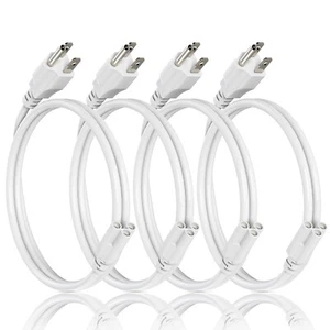 US 4FT Power Cables For T5 T8 LED Tube Light Fixtures 3-Pin Plug Cord Wires 4PCS - Picture 1 of 9