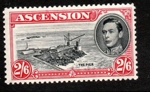 Ascension KGVI 1938 2s.6d The Pier (p13) SG45c M/Mint Cover