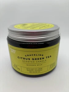 Trader Joes Citrus Grüntee Knisterkerze Holzdocht 50 Stunden Brenndauer! - Bild 1 von 3