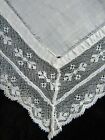 Vintage Wedding Hankie White Lace Edge Handkerchief Bridal Hanky HK1241