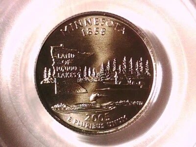 2005 P Washington State Quarter PCGS MS 68 SF Minnesota Satin Finish 73689042 - Image 1 of 3