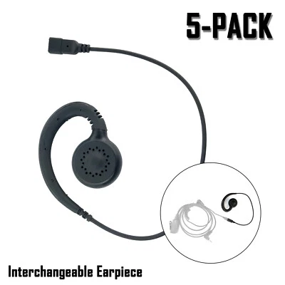 5x Swivel Rotating Earpiece Quick Release Male Adapter for Two Way Radio Headset - Image 1 of 4