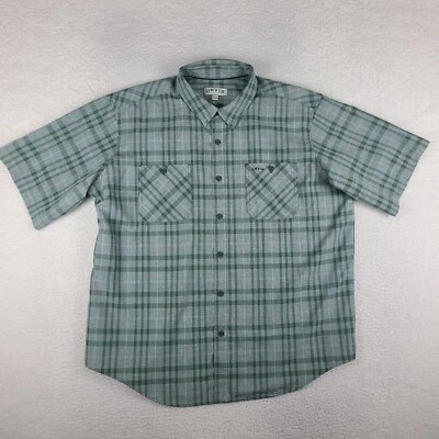 ORVIS Shirt Mens 2XL XXL Sage Green Plaid Hiking Outdoor Hawaiian Button Up GC - Image 1 of 4