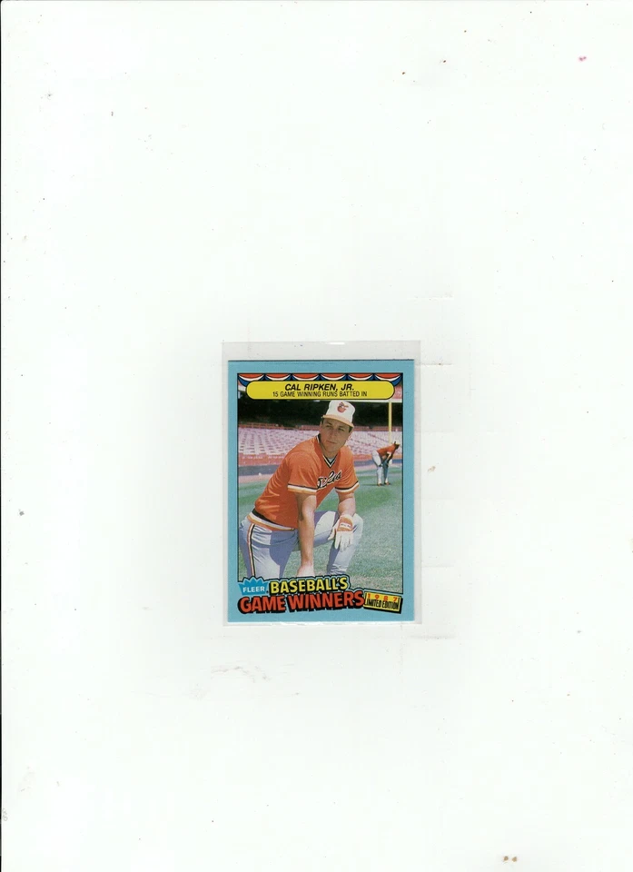 1987 Cal Ripken Jr Fleer Baseball's Game Winners #37 Free Shipping (B-1110) - Image 1 of 1