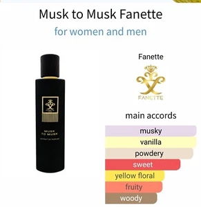 MUSK TO MUSK EXTRAIT DE PARFUM 3.4OZ/100ML BY FANETTE PARIS - Picture 1 of 2