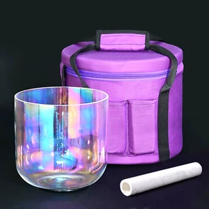 440HZ 7" F note Cosmic Light Clear Quartz Crystal Singing Bowl W/Case & Striker - Picture 1 of 5