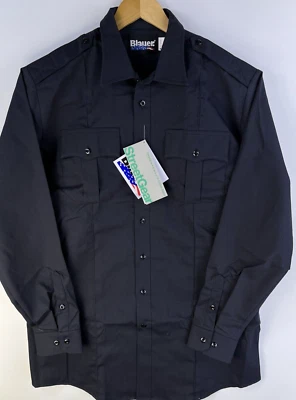 New Blauer Mens Streetgear Long Sleeve Shirt 8703X Dark Navy L 16-16.5 Length 37 - Image 1 of 4