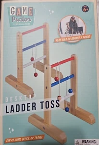 Game Parlor By Meridian Point Wood Desktop Ladder Toss Game Ball Home Office  - Picture 1 of 4