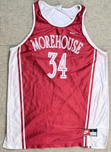 Nike Team Sports Vtg NCAA Morehouse #34 Basketball Jersey Size Large - Picture 1 of 7