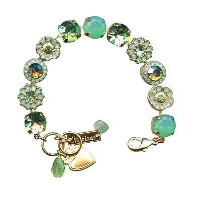 Mariana Bracelet Fab Pacific Opal & Peridot Austrian Crystals My Treasures Coll. - Image 1 of 3