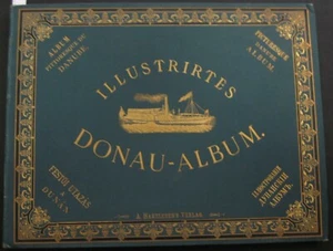 ILLUSTRATED DANUBE ALBUM, A. HARTLEBEN ED., 55 PGS, BUDAPEST 1880, HARDCOVER - Picture 1 of 5