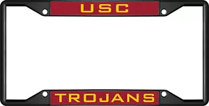 USC TROJANS Black License Plate Frame - Picture 1 of 1