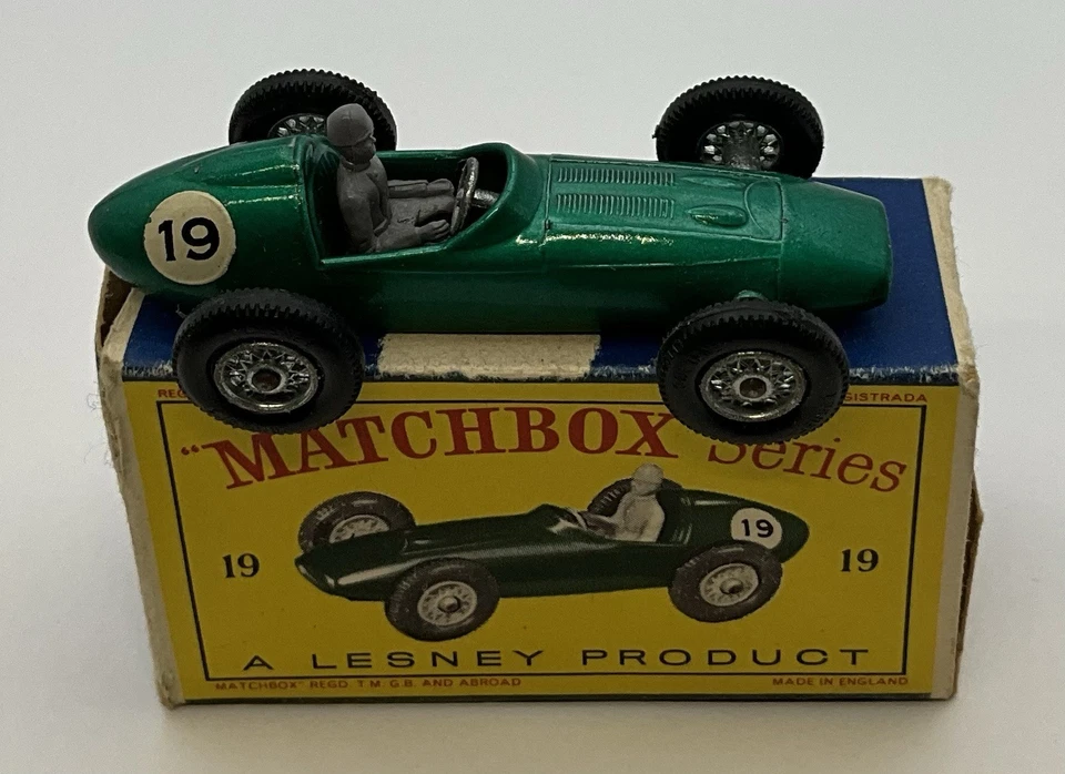 1962 Matchbox Lesney Aston Martin DBR 5 Racer #19 With Original “D” Box - Image 1 of 4