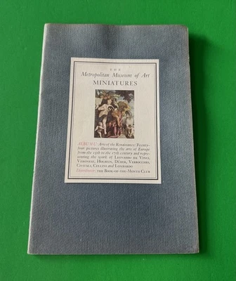 Vintage 1951 Metropolitan Museum of Art Miniatures Book Europe Renaissance Dürer - Image 1 of 4