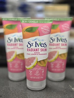 Lot of (3) St. Ives Radiant Skin Scrub Pink Lemon & Mandarin 6oz/170g - Image 1 of 2
