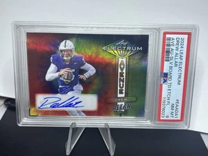 2024 Leaf Electrum Drew Allar /20 Tie Dye Auto Silver Etch Rookie PSA 8 Rookie - Picture 1 of 3