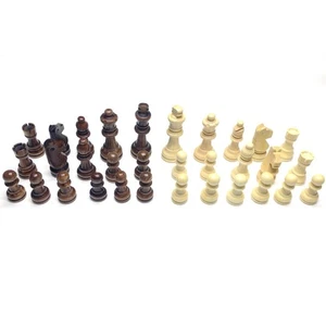 32 Piezas de Ajedrez de Madera Niños Juego de Mesa Accesorios Clásicos - Imagen 1 de 11