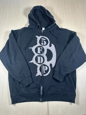 Sudadera con Capucha Para Hombre Negra Cinco Dedos Death Punch Nudillo Calavera Gráfico Bolsillos Cremallera Completa Foto 1 de 4