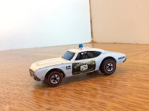 Vintage 1969 Hot Wheels Redline OLDS 442 State Police Cruiser, White/Blue Dome - Bild 1 von 13