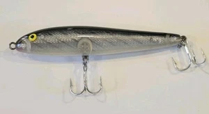 Rebel Lures Jumpin' Minnow Topwater Fishing Lure, Silver/Black, 4 1/2 in, 3/4oz. - Picture 1 of 5
