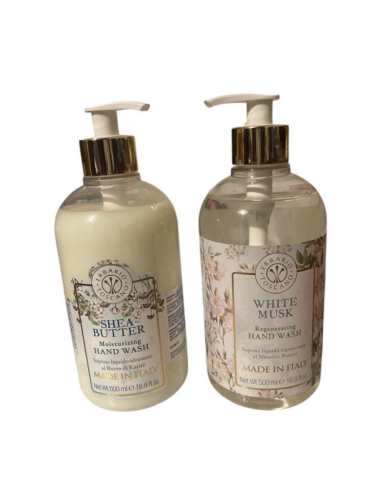 2 Pack – Erbario Toscano Hand Wash – Shea Butter & White Musk – 16.9 oz Each New - Image 1 of 1