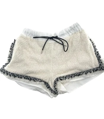 Sacai Boucle Shorts Womens XS S Tweed Drawstring Lined Made in Japan - Image 1 of 4