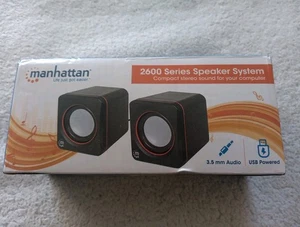 MANHATTAN COMPACT COMPUTER SPEAKER SYSTEM 2600 SERIES, USB POWERED  - Picture 1 of 3