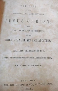 1858 Vintage Book The Life of Our Blessed Lord and Savior Jesus Christ Fleetwood - Bild 1 von 14