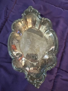 Vintage International Silver Co verzierte überbackene Servierschale - 9,5" versilbert - Bild 1 von 7