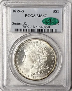 1879 S Morgan Silber Dollar PCGS MS-67 CAC - Bild 1 von 2