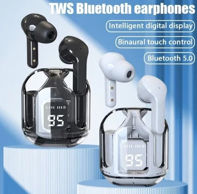 TWS Wireless Transparent In-Ear Earphones | LED Display | Bluetooth 5.3 | Gaming - Image 1 of 4