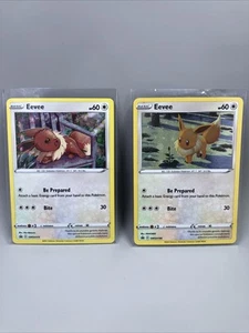 2 Holo Rare Black Star Promo Eevee Pokémon Cards 2021 And 2022 - Picture 1 of 2