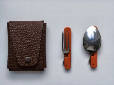 Vintage folding can openers, spoon, fork, tourist hunting set USSR Travel Picnic - Image 1 of 4