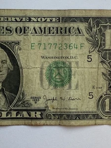 1963 Dollar Schein alter Schein Vintage 1 $ Richmond Virginia District E71772364F Barr - Bild 1 von 10