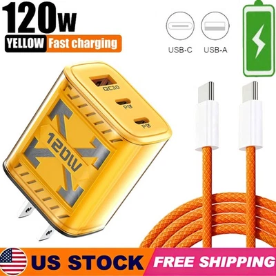 120W Supe Fast Charging USB Type C Wall Charger For Samsung iPhone Android Phone - Image 1 of 4