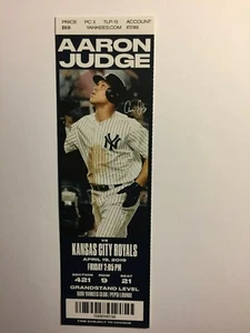 NEW YORK YANKEES VS KANSAS CITY ROYALS  APRIL 19, 2019 TICKET STUB - Picture 1 of 1