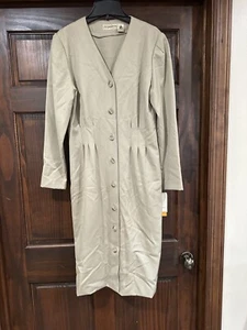 Liz Claiborne Größe 8 Wolle Knopfleiste Pullover Kleid Vintage Neu Neu Neu Neu aus altem Lagerbestand - Bild 1 von 12