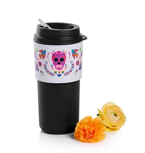 ¡Nuevo! Taza de bebidas calientes o frías Tupperware Eco To Go DIA DE LOS MUERTOS 16 OZ - Imagen 1 de 2