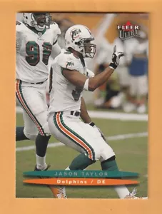 Jason Taylor Miami Dolphins 2003 Fleer Ultra #146 Salón de la fama Cremalleras Akron - Imagen 1 de 2