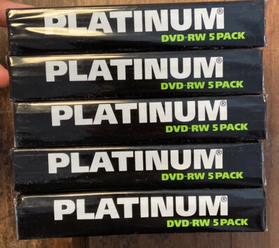 25x PLATINUM DVD-RW Slim-Case Speed 4x, 4,7 GB - Neu & Verschweißt - Bild 1 von 3