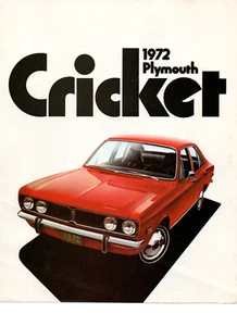 1972 Plymouth Hillman Cricket Car Original Sales flyer - Chrysler Fc2 - Picture 1 of 4