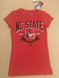 NEW ADIDAS NC St State Wolfpack T Shirt Women M Medium NEW NWT - Picture 1 of 1