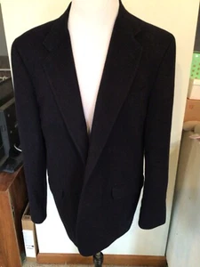 Macy’s Club Room 100% Camel Hair Navy Sport Coat Jacket Winter Weight Sz 42L - Picture 1 of 8