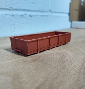 Kit GONDOLA ACERO escala On30 18 ft. Sin camiones/acopladores. ROJO ÓXIDO. Impresión 3D. ¡NUEVO! - Imagen 1 de 4