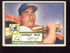 1952 Topps Baseba Card #129 HOFER Johnny Mize World Champion New York Yankees - Picture 1 of 2