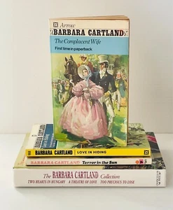 Barbara Cartland - 4 Book / 6 Novel Lot Historical Romances Vintage Paperbacks - Picture 1 of 19