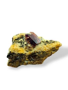 16g Natural Red Blood Zircon Crystal With Matrix Rough Specimen Origin Pakistan - Picture 1 of 5