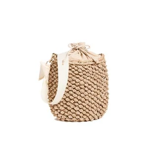 KAYU Odessa Small Straw Bucket Bag - Picture 1 of 4